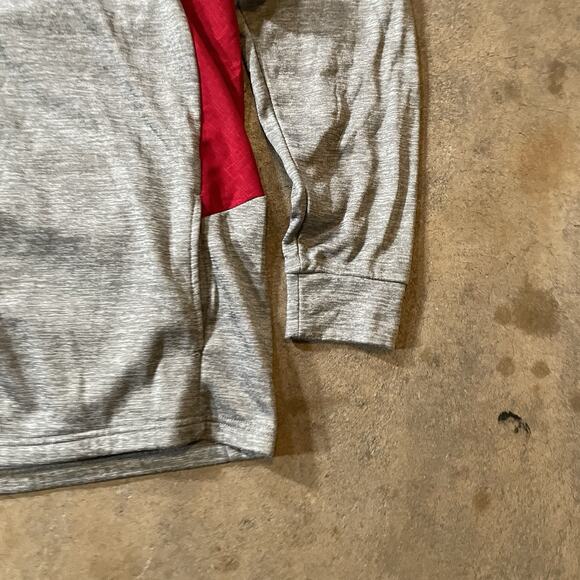 Colosseum Arkansas Razorbacks 1/4 Zip Pullover Gray Red Mens Size Large - Picture 5 of 7